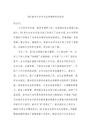XXX副市长在市司法局调研时的讲话.docx