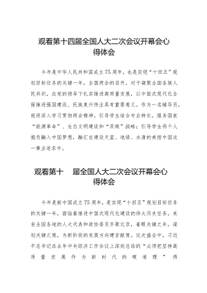 教员观看第十四届全国人大二次会议开幕会心得体会五十篇.docx