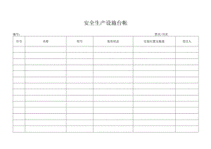 安全生产设施台帐.docx