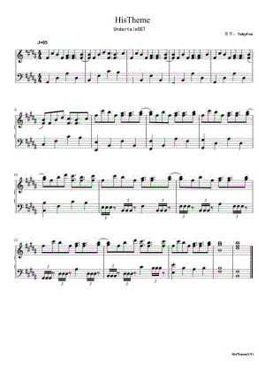 HisTheme（改编2）高清钢琴谱五线谱.docx