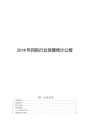 2018年民航行业发展统计公报.docx