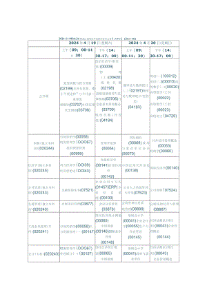 2024年4月黑龙江自考专业考试安排.docx
