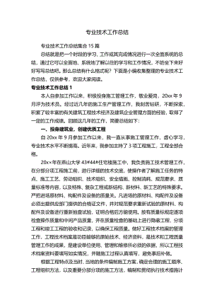 专业技术工作总结.docx