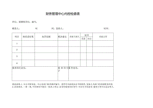 财务管理中心内控检查表.docx