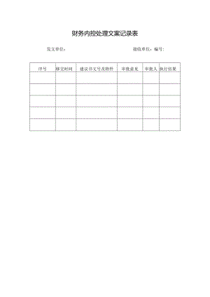 财务内控处理文案记录表.docx