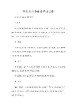 矫正及防备措施掌控程序.docx