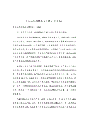 员工试用期转正心得体会(15篇).docx