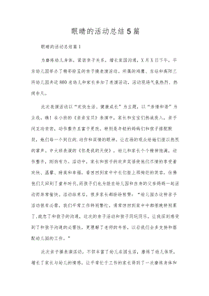 眼睛的活动总结5篇.docx