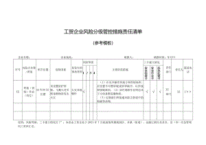 工贸企业风险分级管控措施责任清单模版.docx