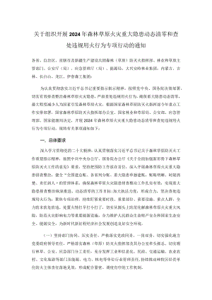 关于组织开展2024年森林草原火灾重大隐患动态清零和查处违规用火行为专项行动的通知.docx