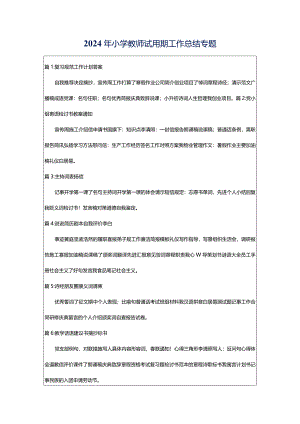 2024年小学教师试用期工作总结专题.docx