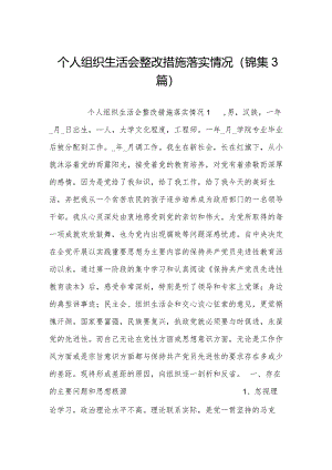 个人组织生活会整改措施落实情况(锦集3篇).docx