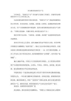 何为教育的新质生产力.docx