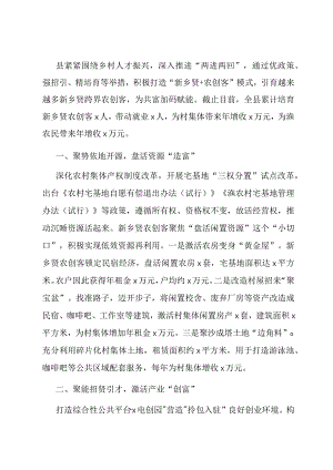乡村人才培育经验材料.docx