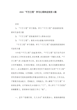 2024“千万工程”学习心得体会发言3篇.docx