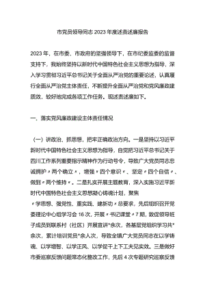 市领导干部2023年度述责述廉报告.docx