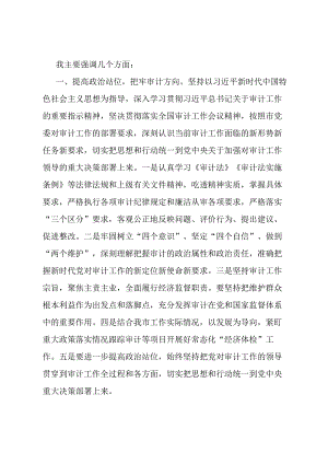 市2024年度预算执行审计进点见面会上的表态发言.docx