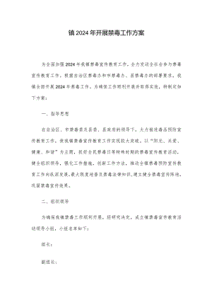 镇2024年开展禁毒工作方案.docx