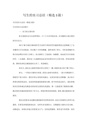 写生的实习总结（精选3篇）.docx