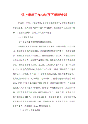 镇上半年工作总结及下半年计划.docx