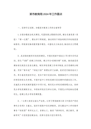 某市教育局2024年工作要点.docx