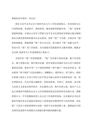 在全省党委和政府秘书长（办公室主任）会议上的汇报发言.docx