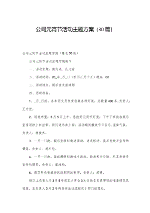 公司元宵节活动主题方案（30篇）.docx