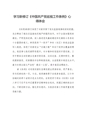 学习中国共产党巡视工作条例2024版心得体会7篇.docx