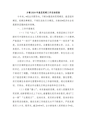 乡镇2024年基层党建工作总结经验.docx