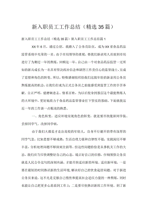 新入职员工工作总结（精选35篇）.docx