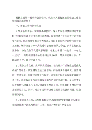 乡委书记基层党建工作述职报告.docx