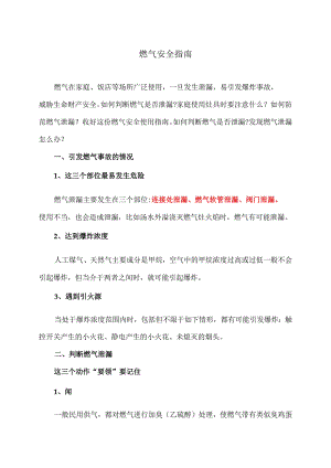燃气安全指南（2024年）.docx
