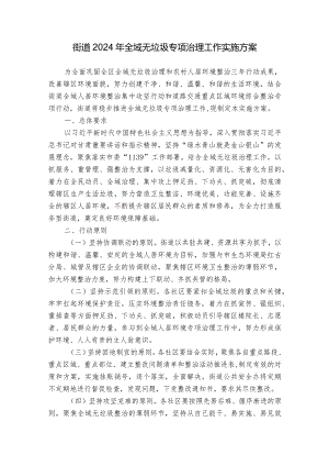 街道2024年全域无垃圾专项治理工作实施方案.docx