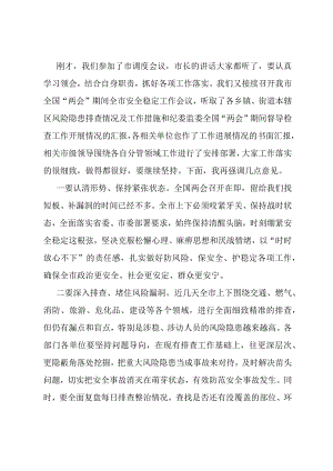 全国“两会”期间全市安全稳定工作会议讲话提纲.docx