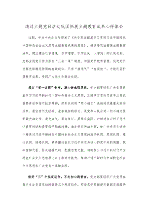 通过主题党日活动巩固拓展主题教育成果心得体会.docx