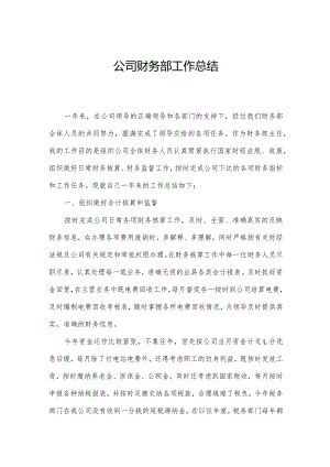 公司财务部工作总结.docx