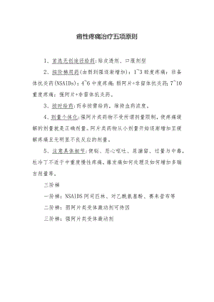 癌性疼痛治疗五项原则.docx
