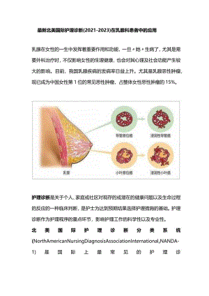 最新北美国际护理诊断（2021-2023）在乳腺科患者中的应用.docx