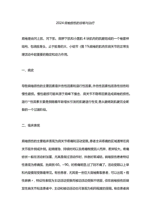 2024肩袖损伤的诊断与治疗.docx