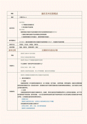 《音乐欣赏》教案第6课器乐艺术欣赏概述.docx