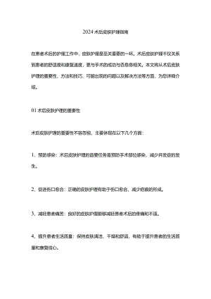 2024术后皮肤护理指南.docx