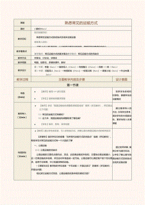 《现代物流管理基础》教案第4课熟悉常见的运输方式.docx