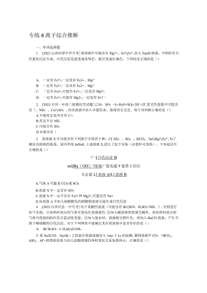 专练8离子综合推断.docx