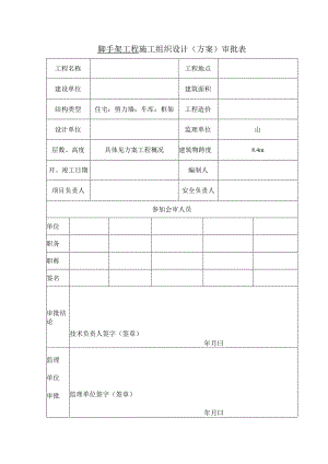 脚手架工程施工组织设计（方案）审批表.docx