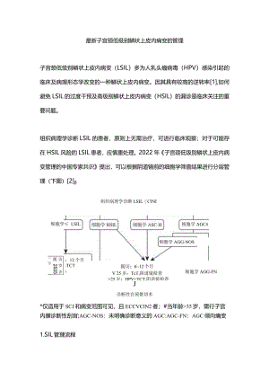 最新子宫颈低级别鳞状上皮内病变的管理.docx