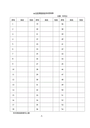 社区常规体检活动签到表.docx