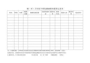卫生院个体化健康教育服务记录本.docx