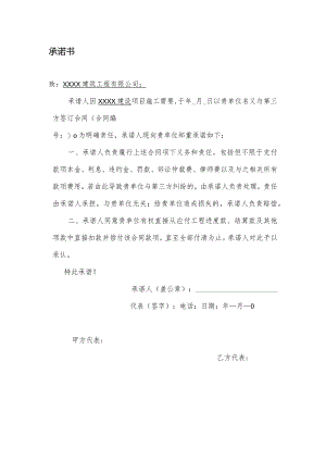 项目合作协议承诺书.docx