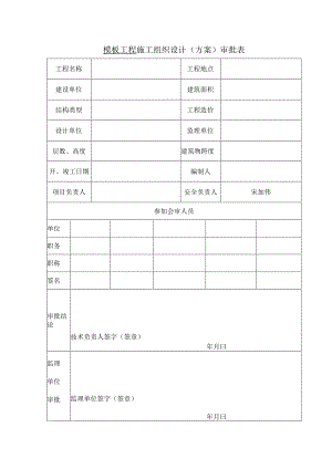 模板工程施工组织设计（方案）审批表.docx