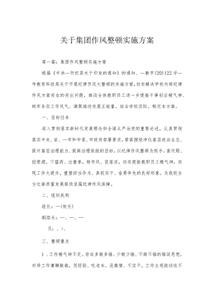 关于集团作风整顿实施方案.docx